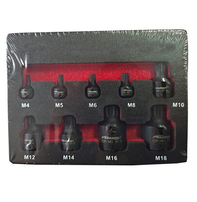 9pc Stubby Impact Spline Bit Socket Set