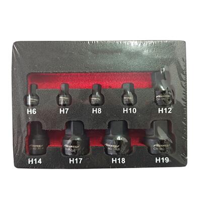 9pc Stubby Impact Hex Bit Socket Set
