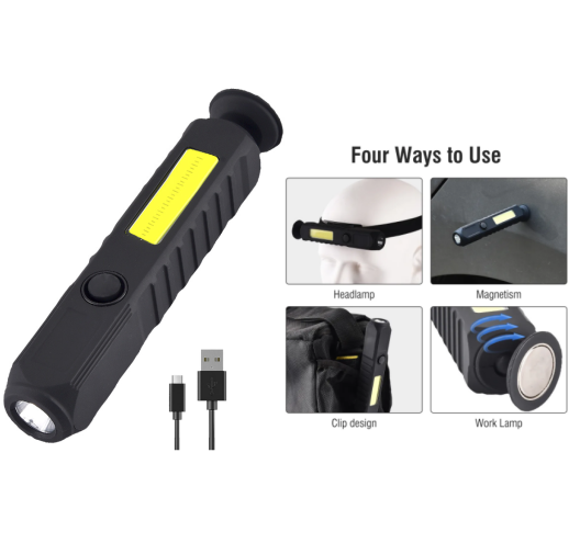 120Lm XPE+130Lm COB Rechargeable worklight