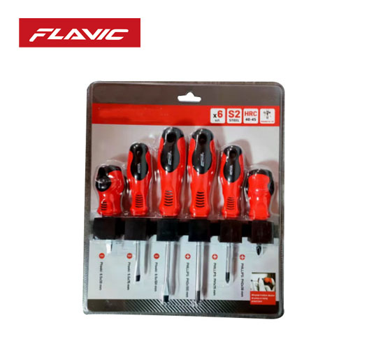 6Pcs Screwdriver Set With Two-Color Handle