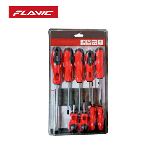 9Pcs Screwdriver Set With Two-Color Handle