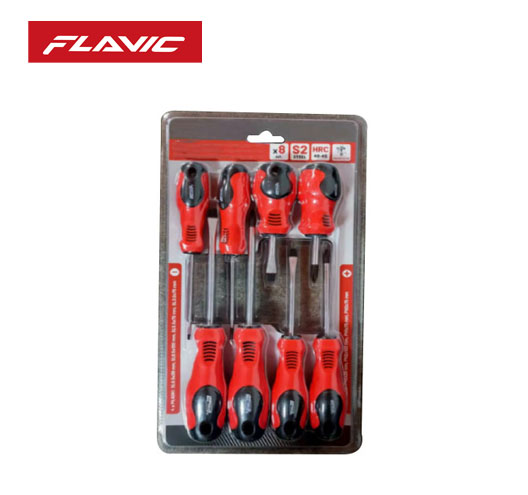 8Pcs Screwdriver Set With Two-Color Handle