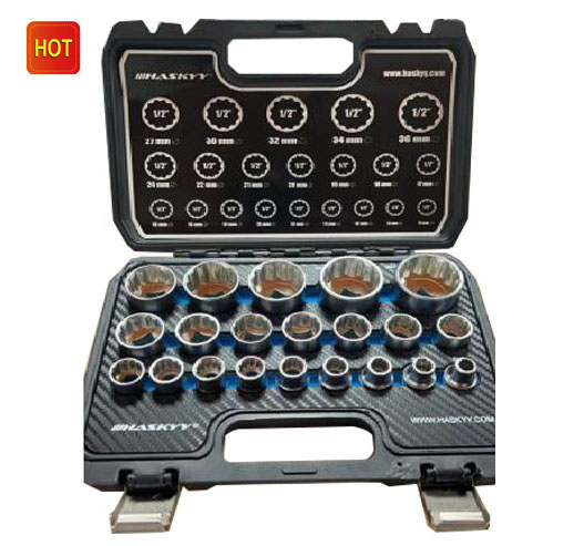 21PC 1/2" 12PT Socket Set