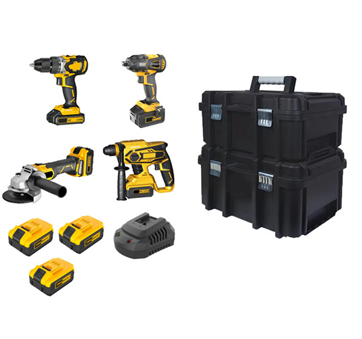 Brusless cordless powertool set