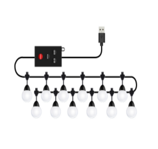 12pcs USB Power color-changingLamp Strings