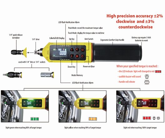 1/4" Digital Torque Screwdrive 0-10NM