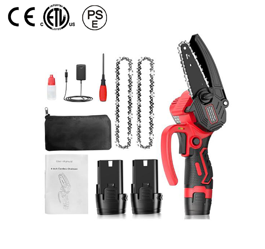 12V 2*1500mAh 4" Cordless Chain Saw Kit