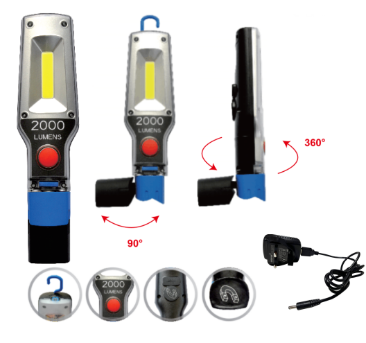 2000lumen Rechargable worklight