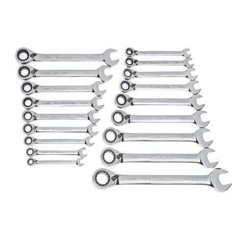 18Pcs Reversible RatchetingCombination Wrench Set