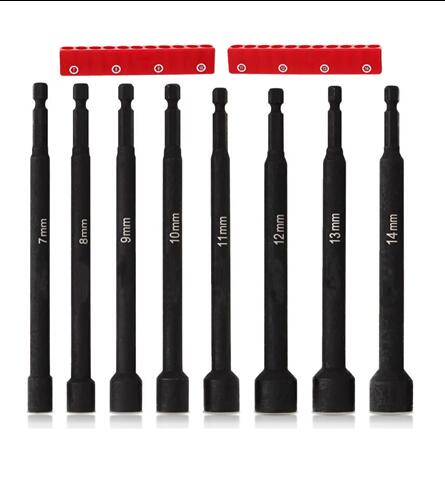8pc Magnetic Nut Driver Bit Set