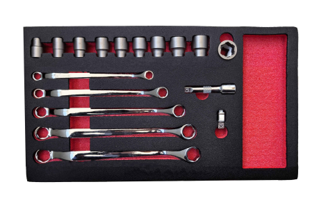 17PC Bolt Extractor Offset Socket Wrench Set （SAE）