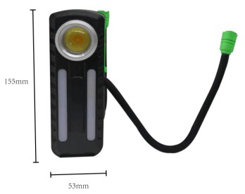 6W COB Rechargeable Work Light W/23cm hose light