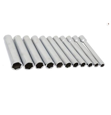 10PCS 3/8”&1/2” Extra Long Deep Metric Socket Set (120mm)