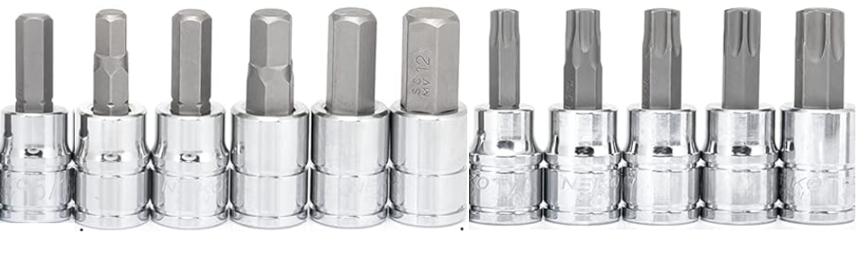 11PC 3/8" DR HEX BIT SOCKETSSET