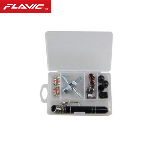 14 Piece Tire Valve Stem Repair Kit-Plastic parts box