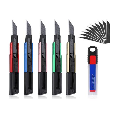 5PCS Utility Knife With 10PC Extra Blades