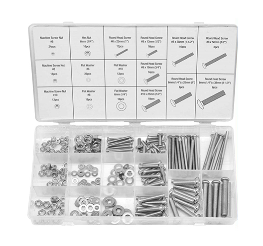 224pc Stainless Steel Nut & Bolts