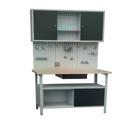 Workbench With Hanging Cabinet