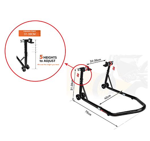Adjustable Motorcycle Stand 380KG Capacity