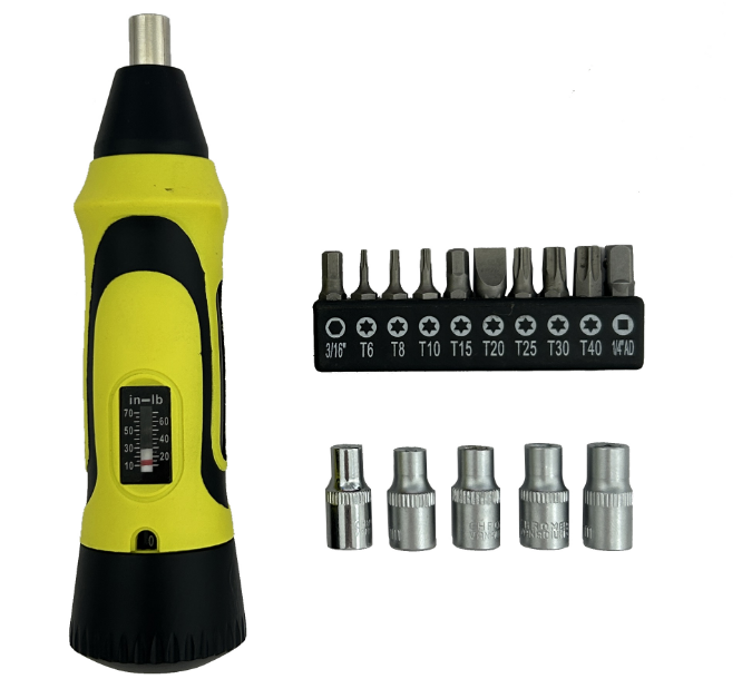 16Pcs Torque ScrewdriverWrench Driver Bits Set 1-5NM (10-70 in-lbs)