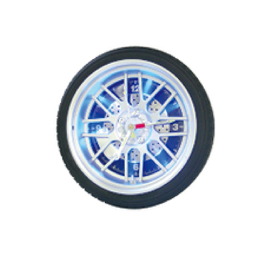 10" Wheel Wall Clock With Led Light