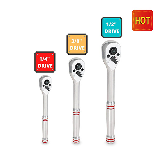3-Piece 100-tooth Ratchet Set