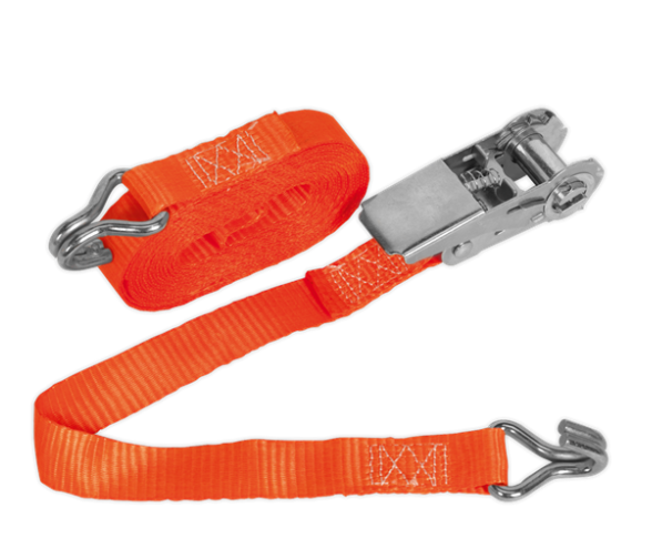 25MMx4.5m Ratchet Strap Double J hook