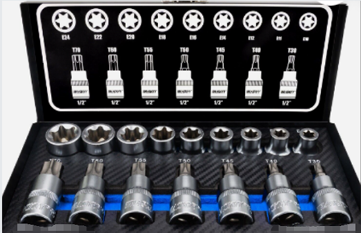 16PC 1/2"Torx Bit Set