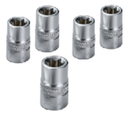 5pc 1/4"DR. E-type Sockets