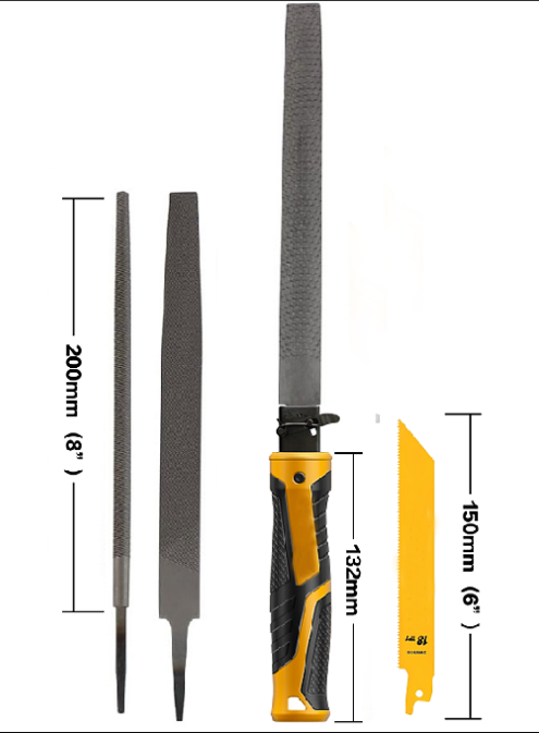 4-in-l Multi file with Saw Set-Quick Release