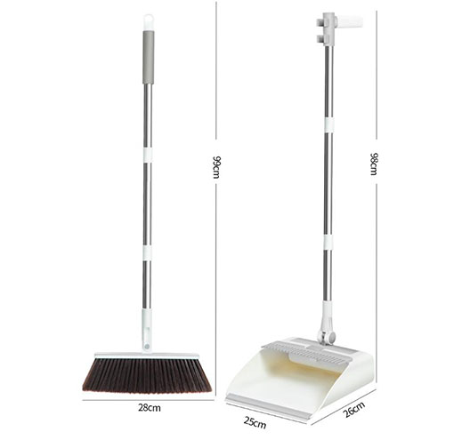 Broom And Dustpan Set With Sticky Paper