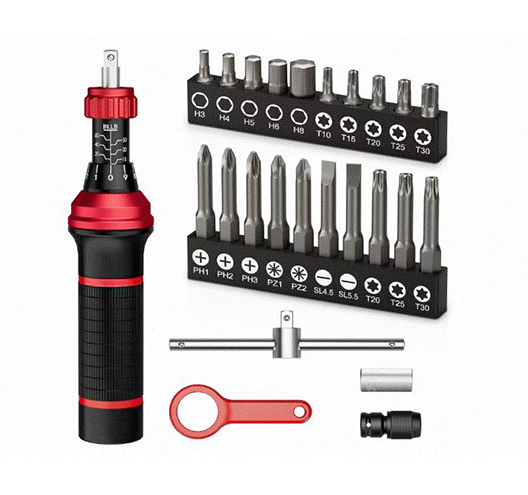 24pc 1/4" Torque ScrewdriverSet（Aluminum alloy handle）