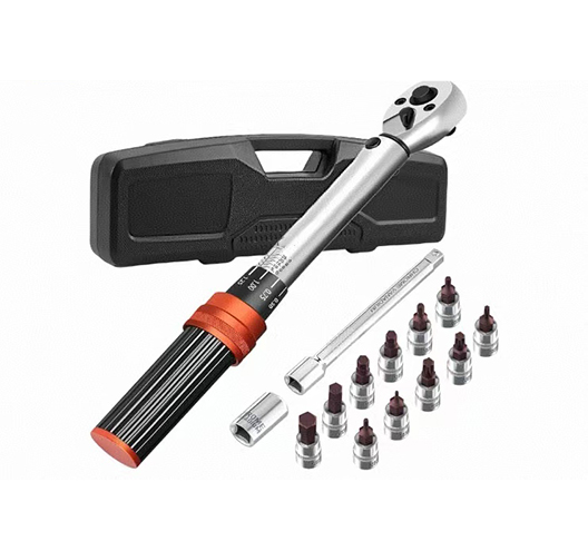 15PC 1/4"Torque Wrench Set 72T(5-25Nm)