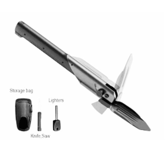 Outdoor multifunctional folding shovel