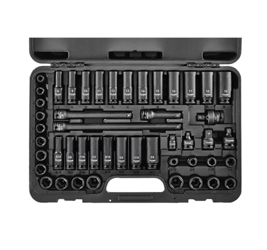 3/8 in. Drive SAE and Metric Impact Socket Set, 48-Piece