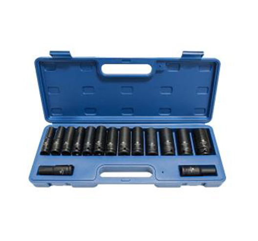 15PC 1/2" DRIVE DEEP IMPACT SOCKET SET(METRIC)