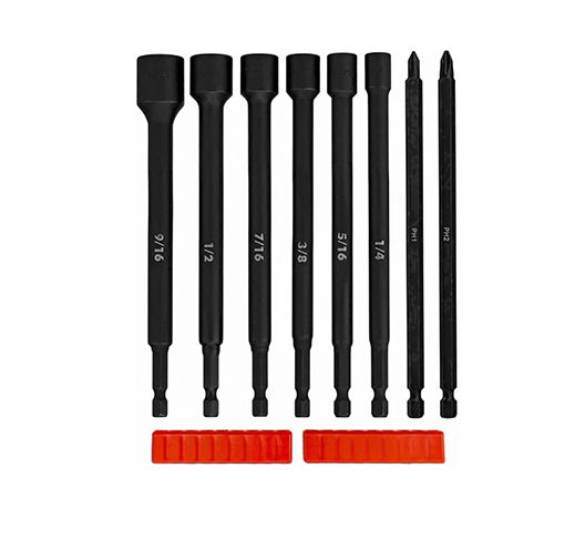 8Pc Magnetic Nut Driver Bit Set SAE