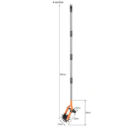 2 IN 1 Rotary Cultivator Tiller 4 Section