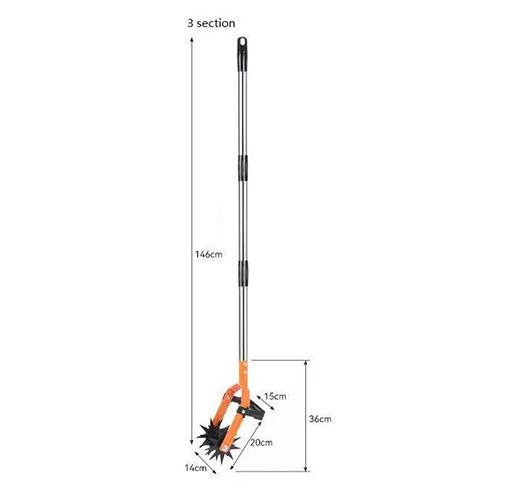 2 IN 1 Rotary Cultivator Tiller 3 Section