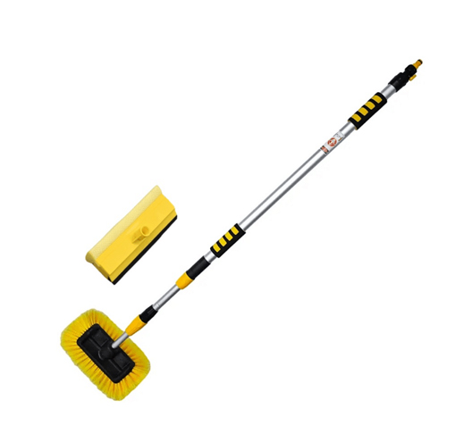 118" Telescopic Aluminum Water-Fed Car Wash Brush & Squeegee