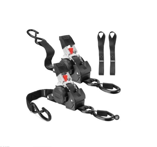 2pcs 1"x10FT Self-Retracting Ratchet Tie Down