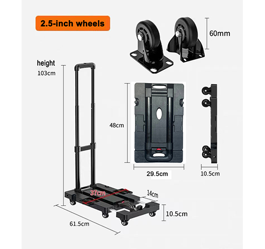 Folded Extend Platform Hand Truck 100kg / 30kg