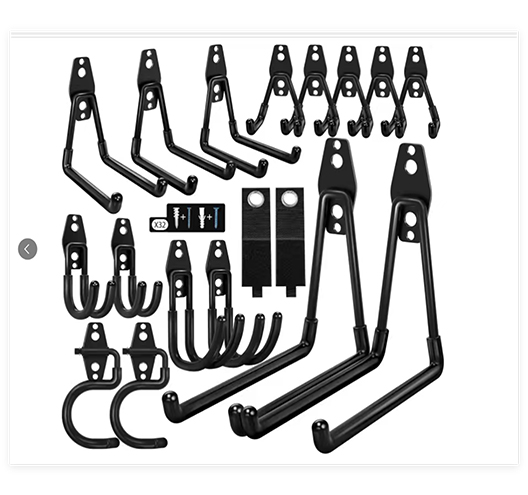 16 Pack Garage Hooks With 2Pack Storage Strap