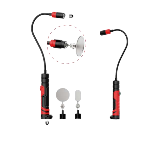 280LM Rechargeable Picker Goose Neck Light with Two Mirrors