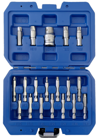 19Pcs Extractor Set for Torx &Hex Fittings
