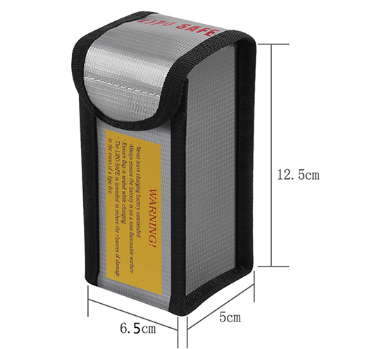 Li-Po Fireproof Battery Bag H125*L65*W50mm