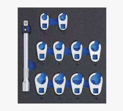 11pc 3/8 Drive Metric Crows Foot Spanner Set