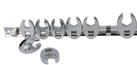 7Pcs 3/8" Dr.Crows Foot Wrench Set,Metric
