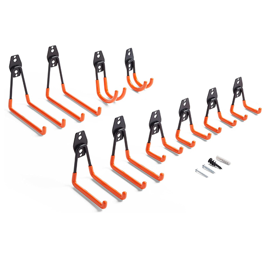 10 Piece Garage Hook Set