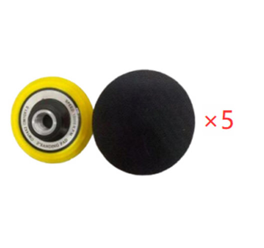 5PC 3" Disc Pad 5/8-11 Bore With Adapter Velcro Pad